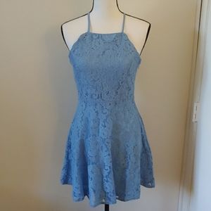 Love Riche dress halter floral lace holiday NWT S